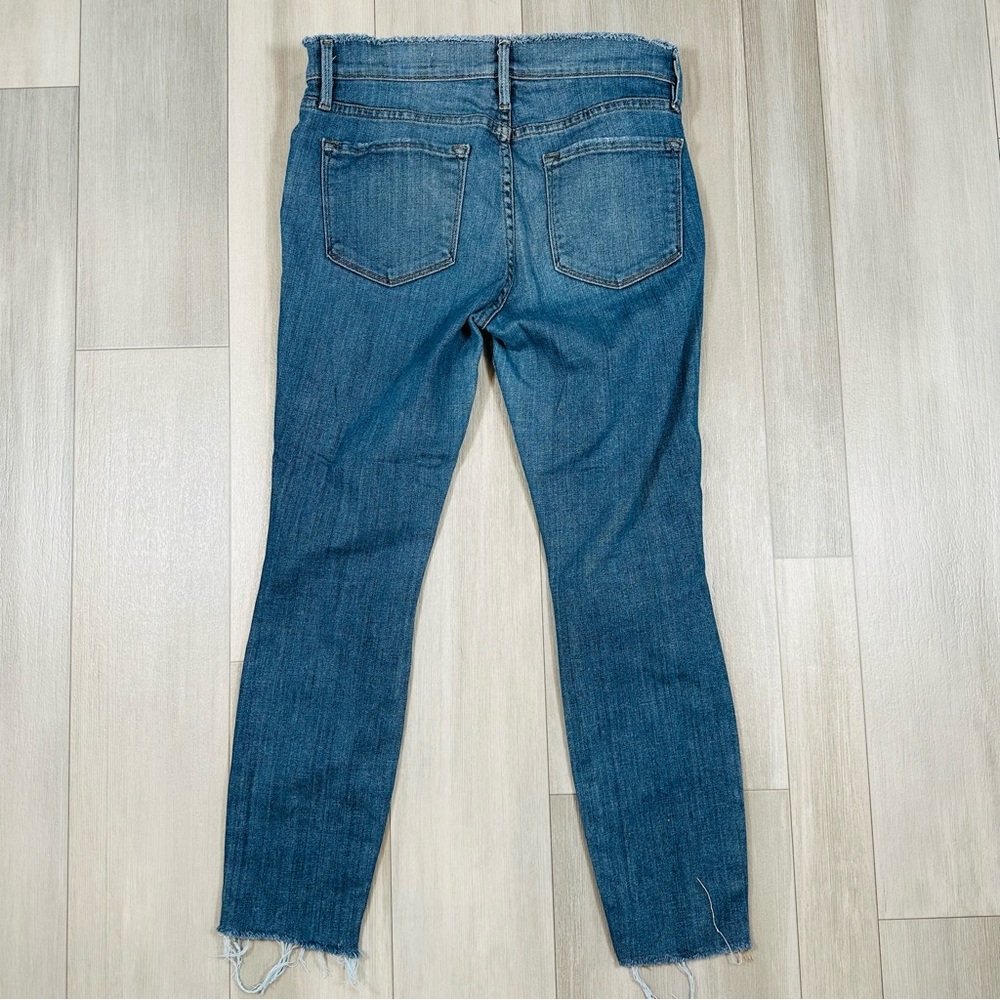 Frame Denim Women's Le Skinny de Jeanne Distressed Blue Jeans Size 28 - Picture 4 of 9